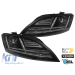 Kit de faruri xenon potrivit pentru Audi TT 8J 2010-2014 cu AFS, bază cromată, stânga și dreapta Performance AutoTuning