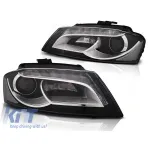 Set de faruri de tuning cu lumini DRL reale, potrivit pentru Audi A3 8P 2008-2012 3D/5D, stânga și dreapta Performance AutoTuning