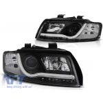 Set de faruri de tuning cu lumini DRL reale, potrivit pentru Audi A4 B6 10.2000-10.2004 sedan/combinate, stânga și dreapta Performance AutoTuning