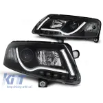 Set de faruri de tuning cu lumini DRL reale, potrivit pentru Audi A6 C6 04.2004-2008 sedan/combinate, stânga și dreapta Performance AutoTuning