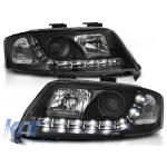 Set de faruri de tuning cu lumini LED potrivit pentru Audi A6 C5 05.1997-05.2001 sedan/combinate, stânga și dreapta Performance AutoTuning