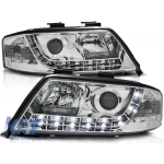 Set de faruri de tuning cu lumini LED potrivit pentru Audi A6 C5 06.2001-05.2004 sedan/combinate, stânga și dreapta Performance AutoTuning