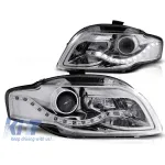 Set de faruri de tuning cu lumini LED potrivite pentru Audi A4 B7 11.2004-03.2008 sedan/combinate/cabriolet, stânga și dreapta Performance AutoTuning