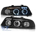 Set de faruri de tuning cu ochi de înger halogen, potrivit pentru Audi A4 B5 01.1999-09.2000 sedan/combina, stânga și dreapta Performance AutoTuning