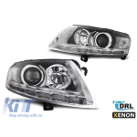 Set de faruri tuning cu lumini DRL reale potrivite pentru Audi A6 C6 04.2004-2008 sedan/combinate, stânga și dreapta Performance AutoTuning