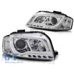 Set de faruri tuning cu lumini LED potrivit pentru Audi A3 8P 05.2003-03.2008 3D/5D, stânga și dreapta Performance AutoTuning