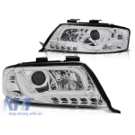 Set de faruri tuning cu lumini LED potrivit pentru Audi A6 C5 05.1997-05.2001 sedan/combinate, stânga și dreapta Performance AutoTuning