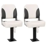 Set 2 scaune pliabile pentru barcă, spătar mic GartenMobel Dekor