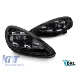Faruri LED de tuning potrivite pentru Porsche Cayenne 2010-2015 pentru modelul echipat cu xenon din fabrică și AFS, cu bază neagră, stânga și dreapta Performance AutoTuning