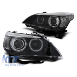 Faruri xenon de tuning potrivite pentru BMW Seria 5 E60/E61 2005-2007 cu bază neagră Performance AutoTuning