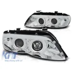 Kit de faruri tuning cu ochi de înger CCFL și bandă LED potrivit pentru BMW X5 E53 11.2003-2006, stânga și dreapta Performance AutoTuning