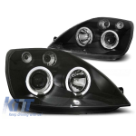 Kit de faruri tuning cu ochi de înger halogen potrivit pentru Ford FIESTA MK6 05.2002-08.2005, stânga și dreapta Performance AutoTuning