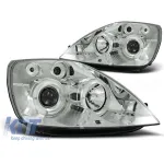 Kit de faruri tuning cu ochi de înger halogeni potrivit pentru Ford FIESTA MK6 05.2002-08.2005, stânga și dreapta Performance AutoTuning