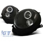 Kit de faruri tuning cu ochi de înger potrivit pentru MINI COOPER R55/R56/R57 2006-2014, stânga și dreapta Performance AutoTuning