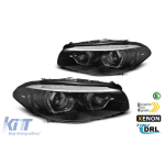 Kit de faruri xenon de tuning potrivit pentru BMW Seria 5 F10, F11 2010-2013 cu bază neagră, stânga și dreapta pentru modelele cu funcția AFS Performance AutoTuning