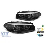Kit de faruri xenon de tuning potrivit pentru BMW Seria 5 F10, F11 2010-2013 cu bază neagră, stânga și dreapta pentru modelele cu funcția AFS Performance AutoTuning