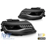 Kit de faruri xenon de tuning potrivit pentru Chevrolet Camaro 2016-2018 cu bază neagră, stânga și dreapta Performance AutoTuning