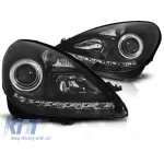 Kit de faruri xenon de tuning potrivit pentru Mercedes SLK R171 2004-2011 cu bază neagră, stânga și dreapta Performance AutoTuning