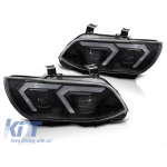 Kit de faruri xenon potrivit pentru BMW Seria 3 E92 coupe, E93 cabrio 2010-2013 cu bază neagră, pentru modelele cu lumini DRL din fabrică, fără AFS, stânga și dreapta Performance AutoTuning