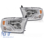 Set de faruri LED de tuning potrivit pentru Dodge Ram 2009-2018 cu bază cromată, stânga și dreapta Performance AutoTuning