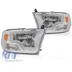 Set de faruri LED de tuning potrivit pentru Dodge Ram 2009-2018 cu bază cromată, stânga și dreapta Performance AutoTuning