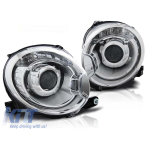 Set de faruri de tuning cu lentile, potrivit pentru Fiat 500 după 2007, stânga și dreapta Performance AutoTuning