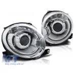 Set de faruri de tuning cu lentile, potrivit pentru Fiat 500 după 2007, stânga și dreapta Performance AutoTuning