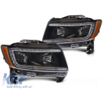 Set de faruri de tuning cu lumini LED potrivit pentru Jeep Grand Cherokee 2011-2013, stânga și dreapta Performance AutoTuning