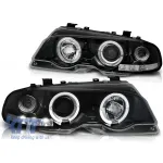 Set de faruri de tuning cu ochi de înger halogen, potrivit pentru BMW 3 E46 04.1999-03.2003 coupe/cabriolet, stânga și dreapta Performance AutoTuning