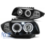 Set de faruri de tuning cu ochi de înger halogen potrivit pentru BMW 1 E81 2004-2011 / E82 2007-2011 / E87 2004-2011 / E88 2007-2013, stânga și dreapta Performance AutoTuning