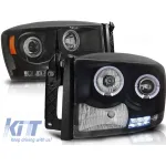 Set de faruri de tuning cu ochi de înger halogen potrivit pentru Dodge RAM 2006-2008, stânga și dreapta Performance AutoTuning