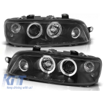 Set de faruri de tuning cu ochi de înger halogen potrivit pentru Fiat PUNTO 2 10.1999-06.2003, stânga și dreapta Performance AutoTuning