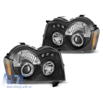 Set de faruri de tuning cu ochi de înger halogeni, potrivit pentru Chrysler JEEP GRAND CHEROKEE 2005-2008, stânga și dreapta Performance AutoTuning