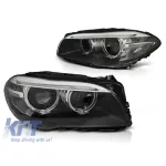 Set de faruri de tuning cu ochi de înger și lumini DRL potrivit pentru BMW 5 F10/F11 2010-07.2013, stânga și dreapta Performance AutoTuning