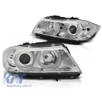 Set de faruri de tuning potrivit pentru BMW Seria 3 E90/E91 03.2005-08.2008 cu bază cromată, stânga și dreapta Performance AutoTuning