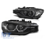Set de faruri de tuning potrivit pentru BMW Seria 3 F30/F31 10.2011-05.2015 cu bază neagră, stânga și dreapta Performance AutoTuning