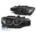 Set de faruri de tuning potrivit pentru BMW Seria 3 F30/F31 10.2011-05.2015 cu bază neagră, stânga și dreapta Performance AutoTuning