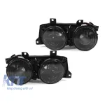 Set de faruri de tuning potrivit pentru BMW Seria 5 E34 1987-1995, Seria 7 E32 1986-1994 cu bază neagră, stânga și dreapta Performance AutoTuning