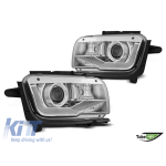 Set de faruri de tuning potrivit pentru Chevrolet Camaro 2009-2013 cu bază neagră, stânga și dreapta Performance AutoTuning