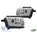 Set de faruri de tuning potrivit pentru Chevrolet Camaro 2009-2013 cu bază neagră, stânga și dreapta Performance AutoTuning