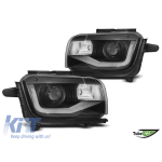 Set de faruri de tuning potrivit pentru Chevrolet Camaro 2009-2013 cu bază neagră, stânga și dreapta Performance AutoTuning