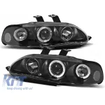 Set de faruri de tuning potrivit pentru Honda Civic 4 uși 09.1991-08.1995 cu bază neagră, stânga și dreapta Performance AutoTuning