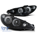 Set de faruri de tuning potrivit pentru PEUGEOT 206 după 2002, stânga și dreapta Performance AutoTuning