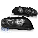 Set de faruri tuning cu ochi de înger LED, potrivit pentru BMW 3 E46 05.1998-08.2001 sedan/combinate, stânga și dreapta Performance AutoTuning