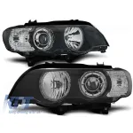 Set de faruri tuning cu ochi de înger LED, potrivit pentru BMW X5 E53 09.1999-10.2003, stânga și dreapta Performance AutoTuning