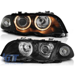 Set de faruri tuning cu ochi de înger halogen, potrivit pentru BMW 3 E46 05.1998-08.2001 sedan/combinate, stânga și dreapta Performance AutoTuning