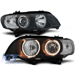 Set de faruri tuning cu ochi de înger halogen, potrivit pentru BMW X5 E53 09.1999-10.2003, stânga și dreapta Performance AutoTuning