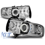 Set de faruri tuning cu ochi de înger halogen, potrivit pentru Dodge RAM 1994-2001, stânga și dreapta Performance AutoTuning