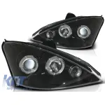 Set de faruri tuning cu ochi de înger halogen, potrivit pentru Ford FOCUS MK1 10.1998-10.2001, stânga și dreapta Performance AutoTuning