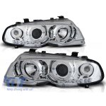 Set de faruri tuning cu ochi de înger halogen potrivit pentru BMW 3 E46 04.1999-03.2003 coupe/cabriolet, stânga și dreapta Performance AutoTuning